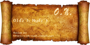 Oláh Nyék névjegykártya