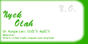 nyek olah business card